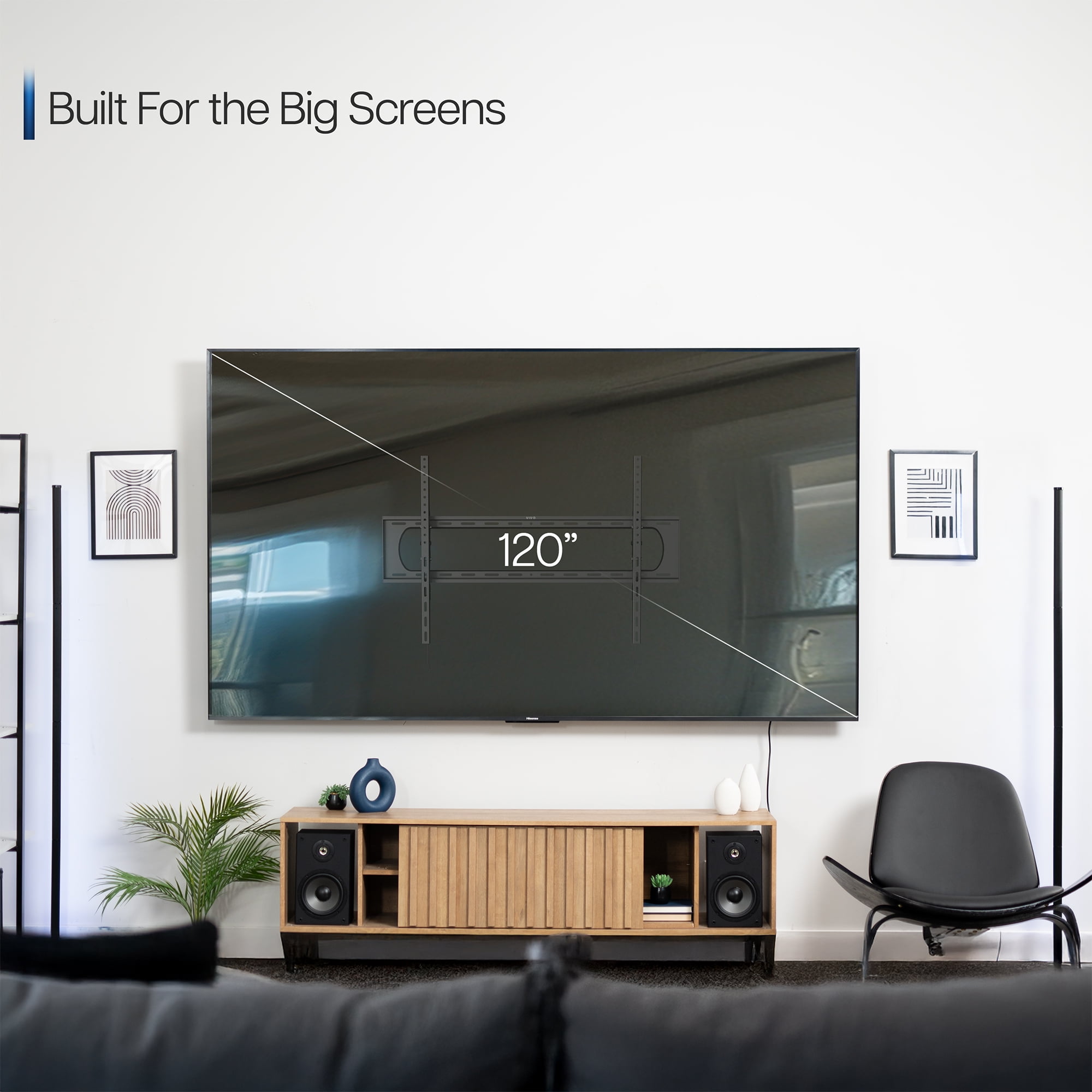 VIVO Heavy Duty Tilting TV Wall Mount for up to 120" Curved and Flat Screens