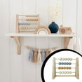 thumbnail image 4 of Wood Abacus Toy Beads Counting Playthings Simple Design Early Education Math Learning Toys Educational Prop Home Decoration Gray yellow, 4 of 9