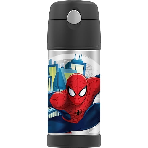 12oz Details about   New Thermos FUNtainer Vacuum Insulated Insulated Straw Bottle Spider-Man 