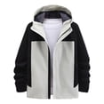thumbnail image 1 of Dvprdro Manteau d'Hiver Imperméable Coupe-Vent à Capuche pour Randonnée Voyage, 1 of 4