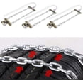 thumbnail image 5 of Juego de 3 cadenas antideslizantes de acero para una conducción segura en invierno, cadenas de tracción para nieve de tamaño mediano para automóviles, SUV y camiones, 5 of 5