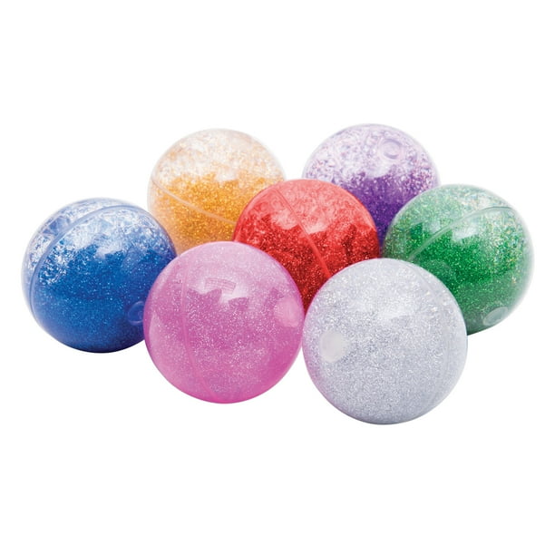 TickiT Sensory Rainbow Glitter Toy Balls Set, 7 Pieces