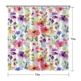 thumbnail image 5 of Waterproof Beautiful Colorful Floral Shower Curtain 72x72 Inch Boho Style Polyester Unique Shower Curtain for Bathroom Hotel Home Decor with 12 Plastic Hooks, 5 of 5