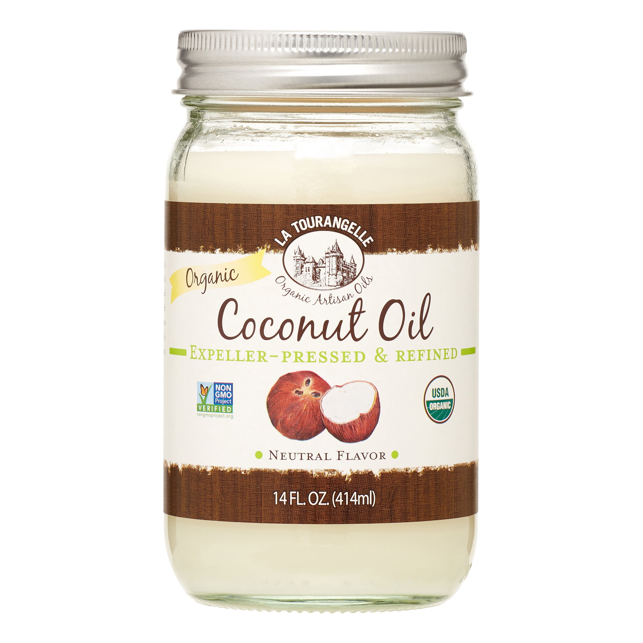 La Tourangelle, Organic Refined Coconut Oil, 14 fl oz (414 ml ...