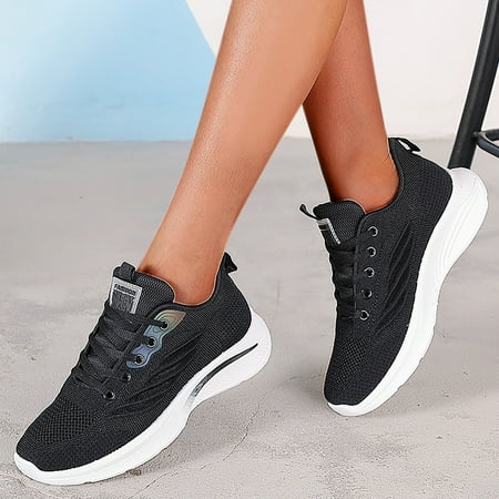 

WANYNG For Women Fly Woven Mesh Running Shoes Tennis Walking Breathable Fashion Sport Shoes Knit Running Shoes