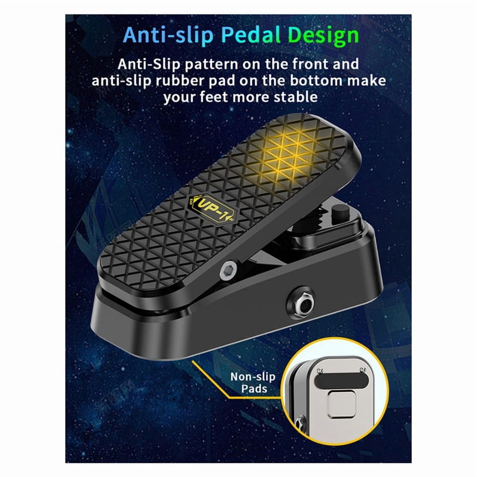 New -1 Pedal Volume/Expression 2-in-1 Pedal No Power Supply Required Cushioned Feet No Noise Direct Control of Rack