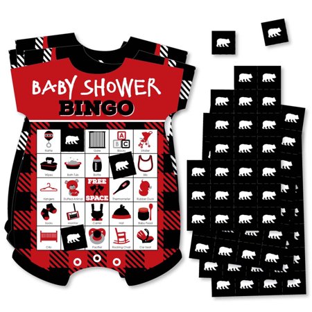Big Dot of Happiness Lumberjack - Channel the Flannel - Picture Bingo Cards and Markers - Buffalo Plaid Baby Shower Shaped Bingo Game - Set of 18 price history on PriceWatchPro