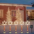 thumbnail image 5 of 5 pcs Solar Lights Outdoor Christmas Decorations Courtyard Ground Mounted Lawn Lights,Light up Snowflake Star Christmas Outdoor Yard Decor for Garden/Lawn/Tree/Pathway/Patio The Holiday, 5 of 6