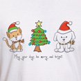 thumbnail image 3 of CafePress - Cat And Dog Christmas Fitted T Shirt - Fitted T-Shirt, Vintage Fit Soft Cotton Tee, 3 of 4