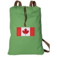 thumbnail image 1 of Canadian Flag Drawstring Backpack NATURAL COTTON Canada Flag Cinch Bag, 1 of 2