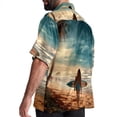 thumbnail image 3 of Surfing in Summer Men's Short Sleeve Printed Poplin Shirt with Spread Collar Tops - Casual Button Down Summer Beach Shirt for Men and Women, 3 of 6