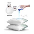 thumbnail image 5 of Waterproof Outdoor Throw Pillows with Inserts 12"x20" Set of 2, Teal Eucalyptus Leaves Soft Decorative Pillowcases for Couch Bedroom, Spring Floral Summer Botanical Pillow Covers for Sofa Living Room, 5 of 8