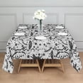 thumbnail image 3 of White Planet Cat Feather Pattern Square Tablecloth,Waterproof Square Table Cover,Wipeable Spillproof Washable Table Cover for Home Kitchen Party Decor 60"x60"(152x152cm), 3 of 6