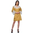 thumbnail image 3 of Moomaya Cotton Robe Plus Size Women Dressing Gown Printed Nightwear With Lace, 3 of 6