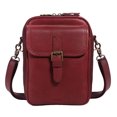 thumbnail image 2 of husxh Leather Small Crossbody Cell Phone Bag Women Men Versatile Shoulder Purse (Red), 2 of 9