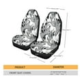 thumbnail image 5 of Xoenoiee 2 PCS Car Front Seat Covers, Auto Seat Cover White Horse Gray Print, Car Bucket Seats Cushion Protector for SUV Sedan Van Truck, 5 of 6