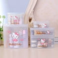 thumbnail image 4 of Hello Kitty practical desktop stackable PP cosmetic skin care cream storage box multipurpose portable plastic makeup organizer, 4 of 5