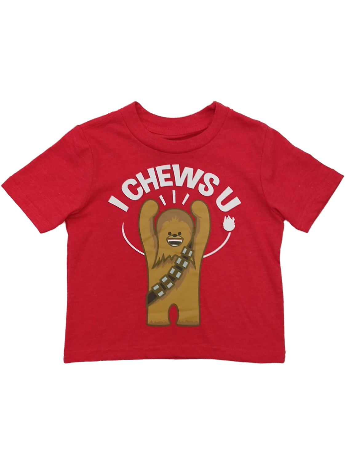 Toddler SIZE CHOICE Red Long Sleeve Shirt Star Wars Chewbaca I Chews U 