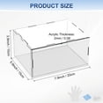 thumbnail image 3 of Caja de Exhibición de Acrílico de 1 Paquete, 7.9x5.9x3.9 Pulgadas/20x15x10cm Caja de Exhibición Transparente de Acrílico con Base de Madera Negra [Blanco, Transparente], 3 of 6