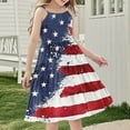 thumbnail image 2 of Moocorvic Girls Toddler Dress 4th of July Kids Dresses Casual Sleeveless Sundress Red White And Blue Print Party Outfits Holiday Clothes, 2 of 7