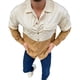 thumbnail image 2 of Mens Lapel Single Breasted Cardigan Coat Retro Plaid Long Sleeve Jacket Shirts, 2 of 8