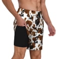 thumbnail image 2 of Balery Cow Tie Dye Bañador para hombre, shorts de playa de secado rápido con entrepierna y forro de compresión-XX-Large, 2 of 6