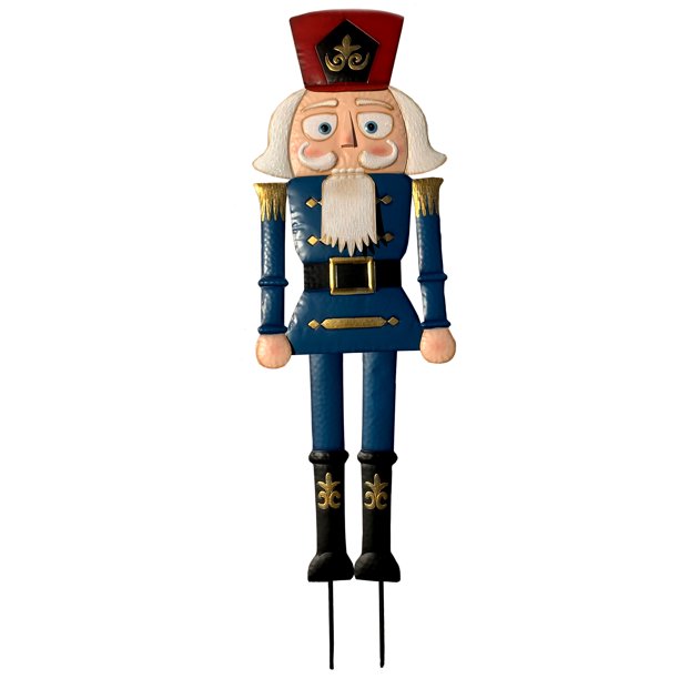 Christmas 68.25" Nutcracker Yard Decor Metal Landscape Stake Poke