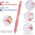 thumbnail image 3 of baomifa-8Pcs Retractable Erasable Gel Pens, 4 Blue & 4 Black Ink 0.5 mm Fine Point with Cute Eraser, Smooth Write Quick Dry School Office Note Taking Journaling Supplies (Pink & Green), 3 of 4