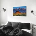 thumbnail image 4 of HFDF National Park Wall Art Mountain Pictures Wall Decor Sunset Grand Tetons Canvas Prints Picture Moulton Barn Painting Farmhouse Country Poster for Kitchen Living Room Decoration 24x20inch Framed, 4 of 5