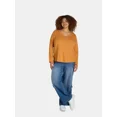 thumbnail image 2 of Terra & Sky Women's Plus Thermal Henley Top, Available in 1 and 2-Pack, Sizes 0X-5X, 2 of 6
