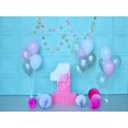 thumbnail image 2 of EREHome Polyester Fabric 5x7ft Green Brick Wall Photography Backdrops Colorful Balloon and Lantern Backdrops for Studio Photo, 2 of 2
