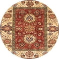 thumbnail image 1 of Ahgly Company Indoor Round Abstract Red Abstract Area Rugs, 8' Round, 1 of 6
