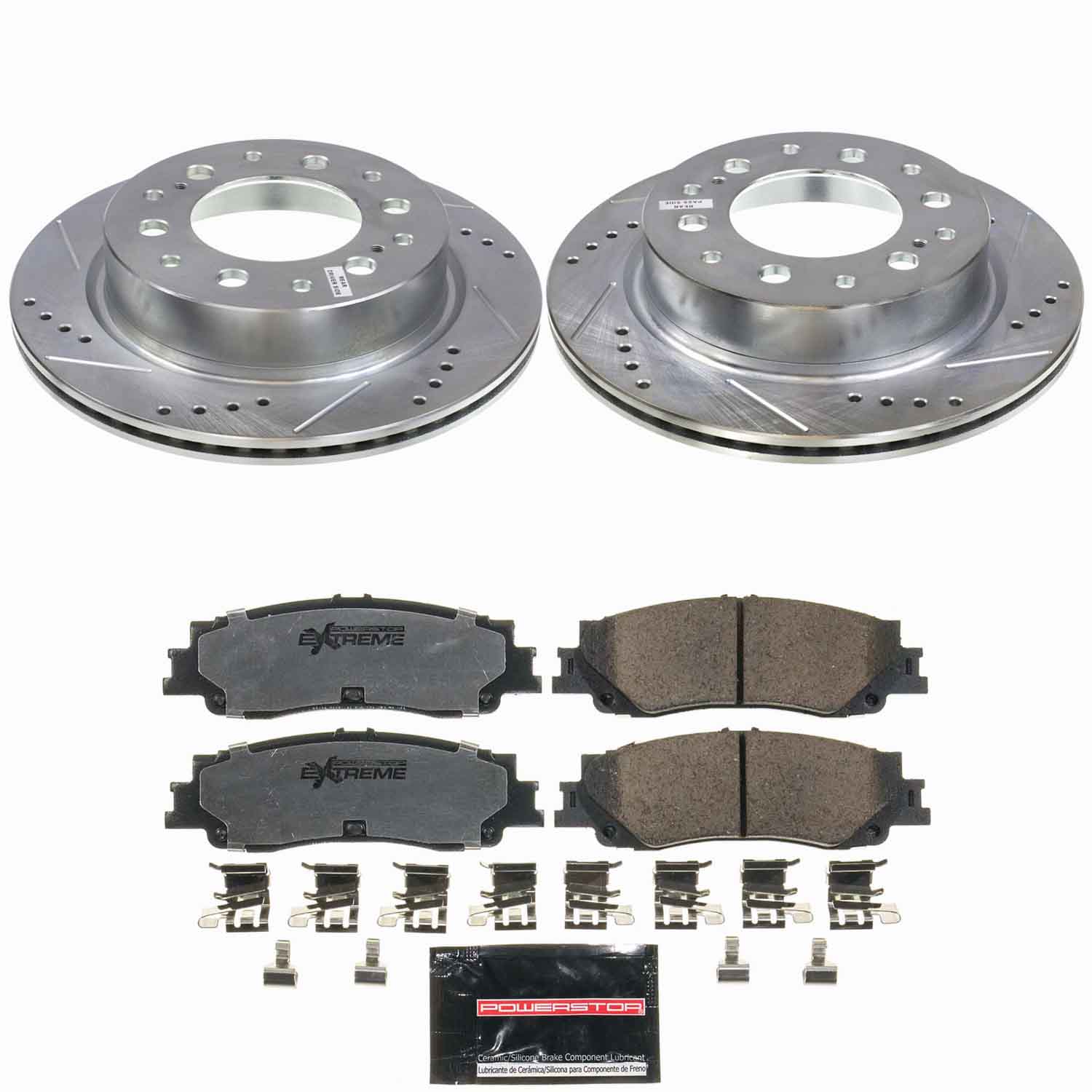 PowerStop Rear Z36 Truck & Tow Brake Pad and Rotor Kit for Toyota Tacoma 2024, K9305-36