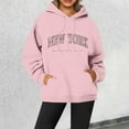 thumbnail image 2 of XINXIAOO Womens Hoodie Long Sleeve Women Hoodies Pullover Oversized Hoodies for Women Pink Womens Jacket Fall Clothing Casual Clothes, 2 of 4