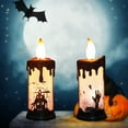thumbnail image 3 of Flameless Electric Candle Battery Operated Glowing Power Saving Horror Safe Halloween Ornament Ghost Hand Skeleton Castle LED Candle Party Supplies, 3 of 8