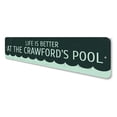 thumbnail image 4 of Life is Better at the Pool Novelty Decor, Metal Wall Sign - 4x18 Inches, 4 of 4