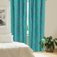 thumbnail image 2 of Ambesonne Valentines Curtains, Celebration Romance, Pair of 28"x95", Red Fuchsia Teal, 2 of 5