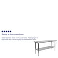 thumbnail image 4 of BizChair Stainless Steel 18 Gauge Prep and Work Table with Undershelf - NSF Certified - 60"W x 24"D x 34.5"H, 4 of 10