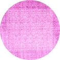 thumbnail image 1 of Ahgly Company Indoor Round Abstract Pink Contemporary Area Rugs, 5' Round, 1 of 4