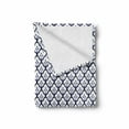 thumbnail image 2 of Dutch Soft Flannel Fleece Throw Blanket, Blue Toned Traditional Delftware Pattern Abstract Ornamental Floral Scales, Cozy Plush for Indoor and Outdoor Use, 70" x 90", Indigo and White, by Ambesonne, 2 of 6