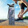 thumbnail image 6 of Qxltty Cobweb Crow Water Bottle 32 oz with Straw BPA Free Reusable Fitness Sport Bottle Perfect for Travel School Outdoors and Gym, 6 of 7