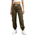 thumbnail image 2 of christmas pants,Wide Leg Sweatpants Women Cargo Pants for Girls High Waisted Baggy Sweatpants for Women Casual Pants with Pockets,Womens Sweatpants Baggy Wide Straight Leg Sweats Pants with Pockets, 2 of 7