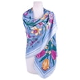 thumbnail image 2 of STP GOODS Evening Shawl and Wrap for Women Botany Lilac Silk Shawl 51x51'' (130 * 130 cm) Travel Scarf Tops Fashion Shawl for Wedding, 2 of 9