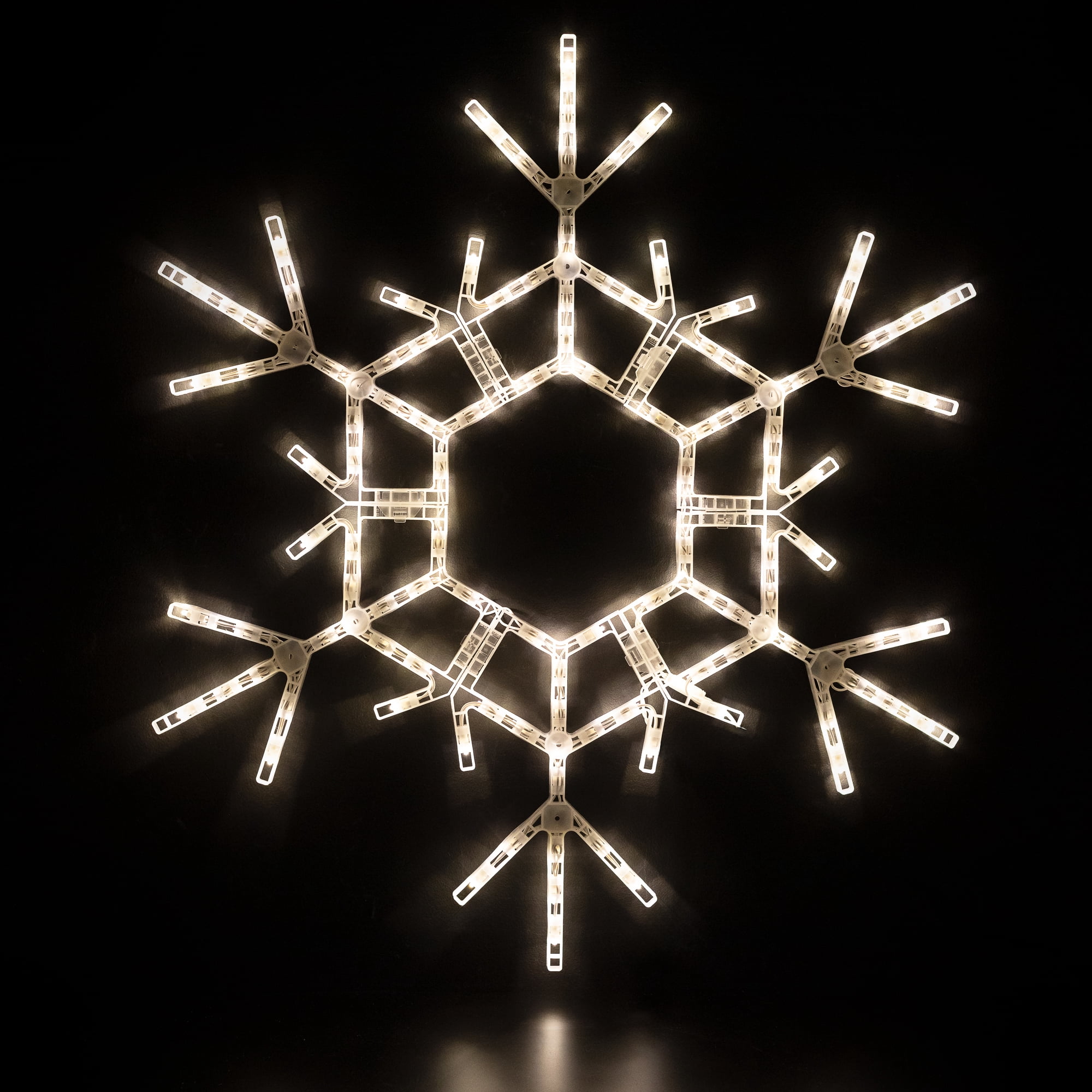 Large LED Lighted Foldable Snowflake Outdoor Christmas Decoration - 36" - Warm White