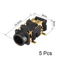thumbnail image 2 of 3.5 mm Audio Jack Connector PCB Mount Female Socket 5 Pin PJ-327A 5pcs, 2 of 4