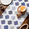 thumbnail image 3 of Grey Purple Moroccan Table Runner 90 Inches, Retro Bohemia Geometric Pattern Bed Runner Dresser Scarves Tabletop for Indoor Outdoor Parties/Ceremony/Banquet, 13" x 90", 3 of 8