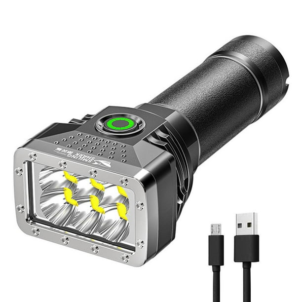 Linterna 6 LEDs Antorcha Flash Aleación Aluminio para Aventuras Al Aire Libre