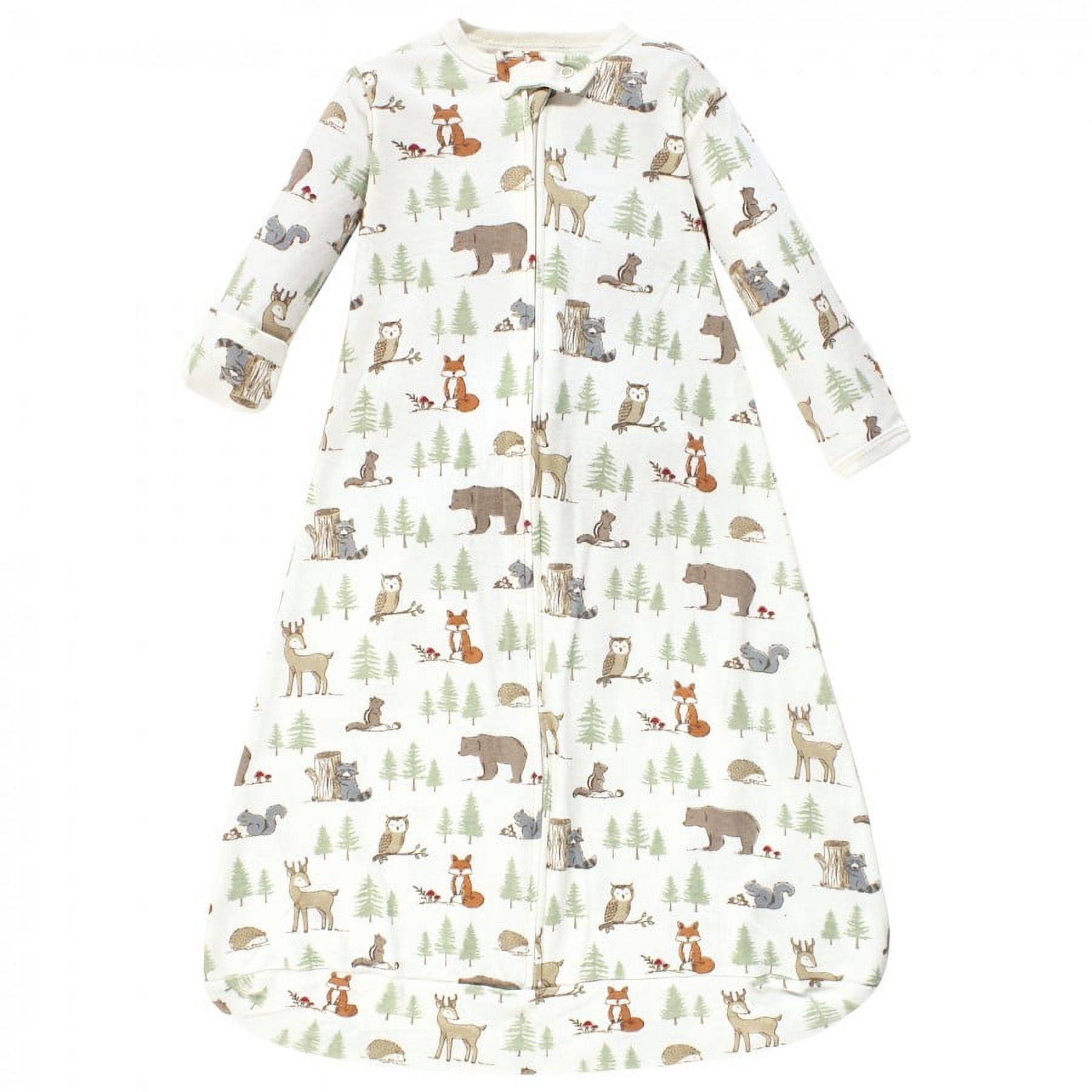 Hudson Baby Infant Boy Cotton Long-Sleeve Wearable Sleeping Bag, Sack, Blanket, Forest Animals, 12-18 Months