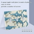 thumbnail image 4 of Happy Cartoon Sharks Light Switch Plate Covers 2 Gang Wall Plate Plastics Outlet Covers for Kitchen Home Office Decor, 4 of 8