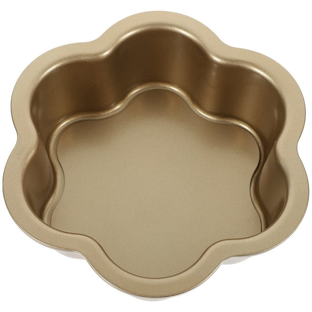 Molde de metal para hornear galletas con forma de flor para tartas, molde para tartas con base extraíble.